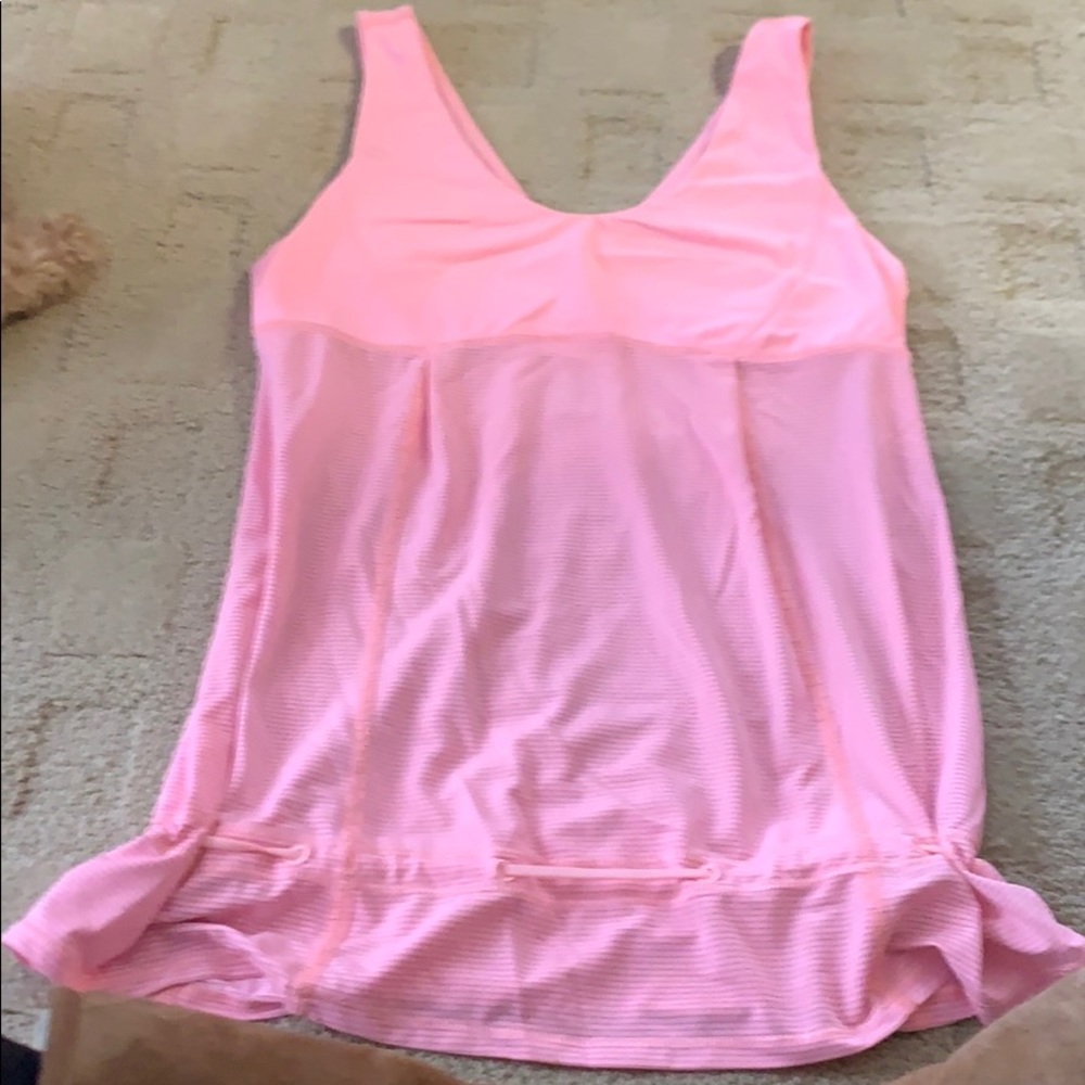 Neon pink lululemon tank top